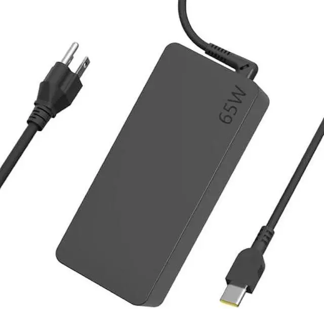 Alt view image 2 of 5 - 65W USB C Type C AC Charger Compatible with Lenovo ThinkPad X1 t480 T480S P43s P51s P52s P53s/P14s P15s P16s Yoga Chromebook ThinkBook Series ADLX65YLC3D Laptop Power Adapter