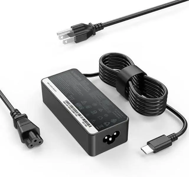 Main image of USB C Laptop Charger Fit for Lenovo ThinkPad X1, Carbon X1 Gen 11 10 9 8 7 6 5, Yoga X1 Gen 8 7 6 5 4 3 2 Series, 65W 45W USB C Fast Power Adapter