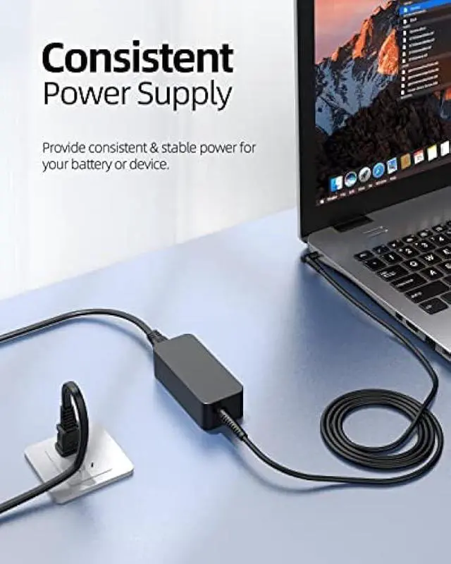 Alt view image 6 of 6 - 45W Charger Fit for HP 17-cn0063cl 17-cn1053cl 17-cn0053cl 17-cn0078cl 17-cn1063cl 17-cn2165cl 17-cn3033cl 17-cn3035cl 17-cn2063cl 17-cn3165cl 17-cn0013dx 17-cn0003dx 17-cn0033dx 17-cn0023dx Laptop