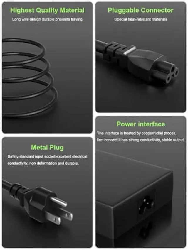 Alt view image 5 of 6 - 180W Charger Compatible with Acer Nitro 5 7 V15 V17 V16 V14 16S AN515 AN517 Predator Helios/Triton300 500 Aspire 3D 7 Series G3-573 PH315-52 PH317-54 PT515-51 Laptop