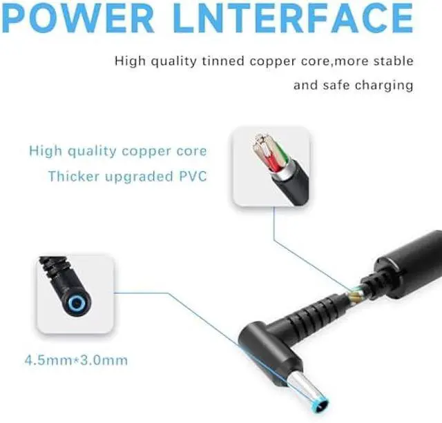 Alt view image 4 of 6 - 200W Laptop Charger Compatible with HP Omen 15 17 zbook 15 17 Victus 15 16 16-e1163nr Pavilion Gaming 15 17 Envy 15 2020 TPN-DA10 L00818-850 ADP-200HB B TPN-LA21 TPN-LA20 Power AC Adapter