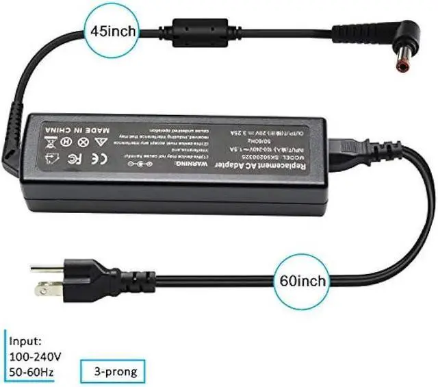 Alt view image 2 of 6 - Charger Compatible for Lenovo IdeaPad G560 B560 G580 G570 G585 G780 N585 V570 B570 B575 Y580 Z500 Z560 Z565 Z570 Z575 Z580 Z585 ADP-65KH B CPA-A065 65W 20V 3.25A AC Adapter Charger Power Cord