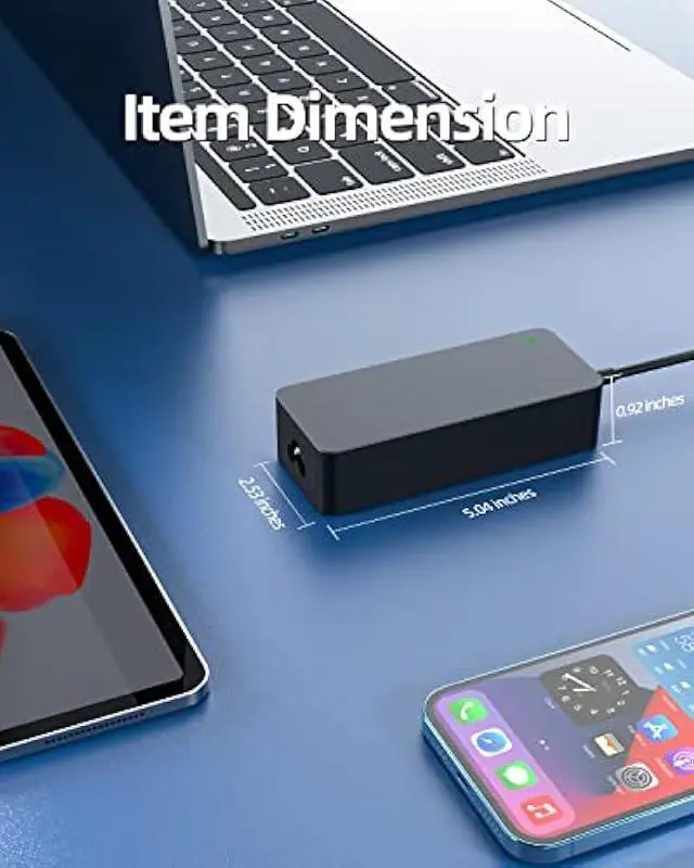 Alt view image 4 of 7 - 90W 65W AC Charger Fit for Dell Inspiron 5537 5420 5421 3437 5437 3537 7537 3737 7737 5737 14 15 17 14r 15r Laptop Power Supply Adapter Cord