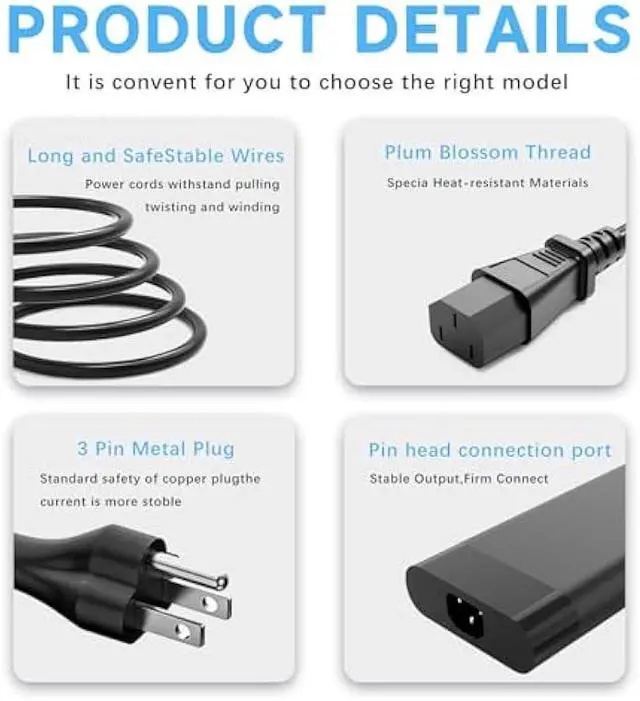 Alt view image 5 of 6 - 200W Laptop Charger Compatible with HP Omen 15 17 zbook 15 17 Victus 15 16 16-e1163nr Pavilion Gaming 15 17 Envy 15 2020 TPN-DA10 L00818-850 ADP-200HB B TPN-LA21 TPN-LA20 Power AC Adapter