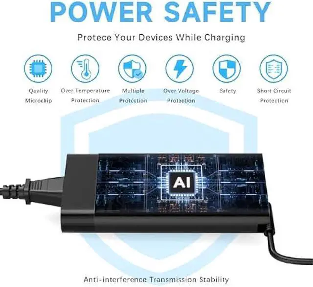 Alt view image 6 of 6 - 90W USB Type C Laptop Charger Compatible with HP Envy x360 14 15 16 17 Spectre x360 EliteBook 1040 G4 1040 G5 ZBook x2 G4,19.5V /4.5A 90W AC Adapter Charger