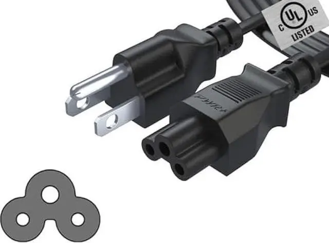 Main image of 15Ft 3 Prong AC Laptop Power Cord Cable for Dell IBM Hp Compaq Asus Sony Toshiba Lenovo Acer Gateway Notebook Computer Charger Spare: IEC-60320 IEC320 C5 to NEMA 5-15P