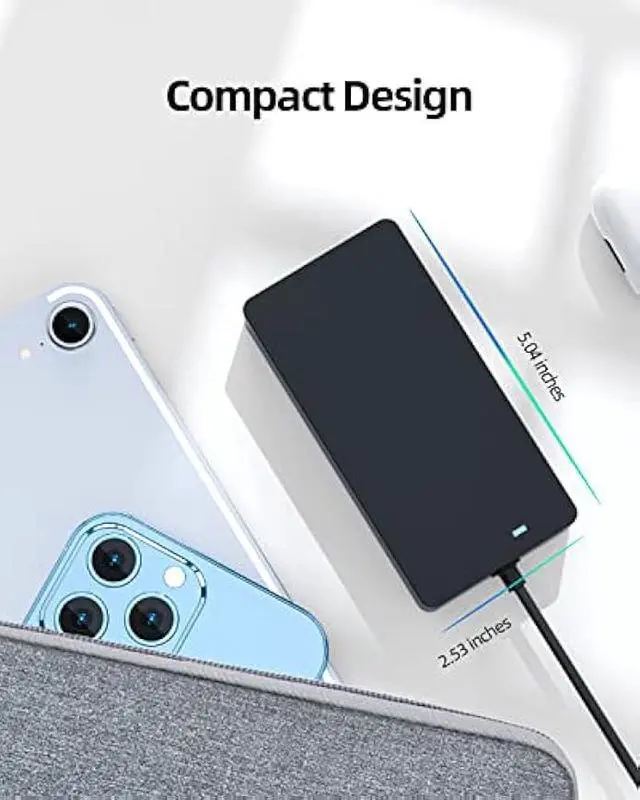 Alt view image 4 of 7 - 90W 65W USB C Laptop Charger Fit for Dell Latitude 7420 7320 7520 9420 9520 2-in-1 Laptop Type C AC Adapter Power Supply Cord