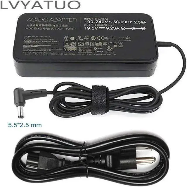 Alt view image 6 of 7 - 180W Charger Fit for Asus Rog G75VW G75VX GL502VT FX502VM FX702VM G751JM G750JW G750JM G750JS G752VL G-Series Gaming Laptop AC Adapter ADP-180MB F