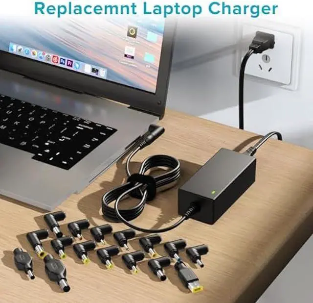 Alt view image 6 of 7 - Powseed 65W Universal Laptop Charger for Lenovo HP Dell Acer ASUS Gateway Samsung Monitor Power Cord 5V 6V 10V 12V 13.5V 14V 15V 16V 18V 18.5V 19V 19.5V 20V DC Power Supply AC Adapter with 16 Tips