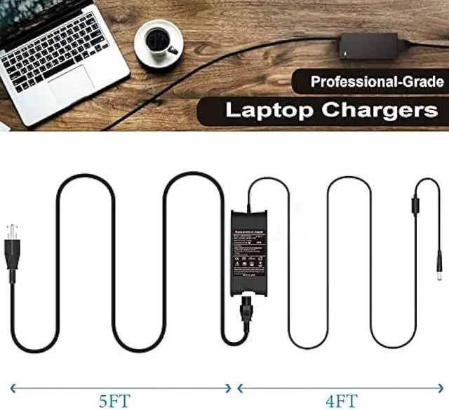Alt view image 6 of 6 - 19.5V 4.62A 90W AC Adapter Laptop Charger for Dell PA-1900-02D PA-10 LA90PM111 LA65NM130,Inspiron N7010 N7110 N5010,XPS L502x,Latitude E6430 E6420 E6320 E6400 E7240 E5530 E6440 E6540 E7440 E5430 E6510