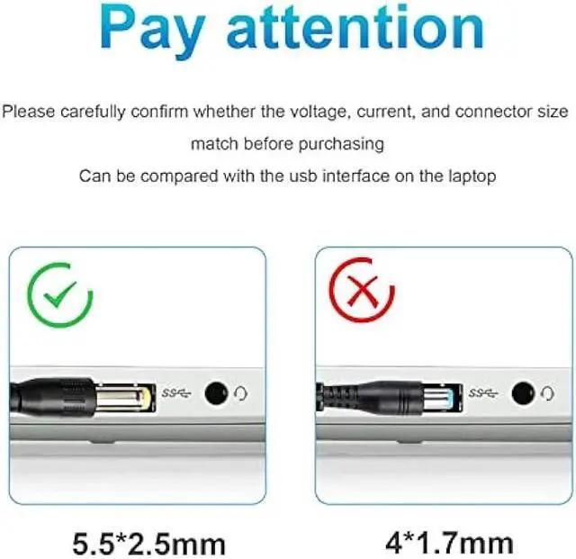 Alt view image 5 of 7 - AC Doctor INC 19V 4.74A 90W Universal AC Power Adapter Laptop Charger Replacement for Lenovo HP Toshiba ASUS IBM New 5.5x2.5mm