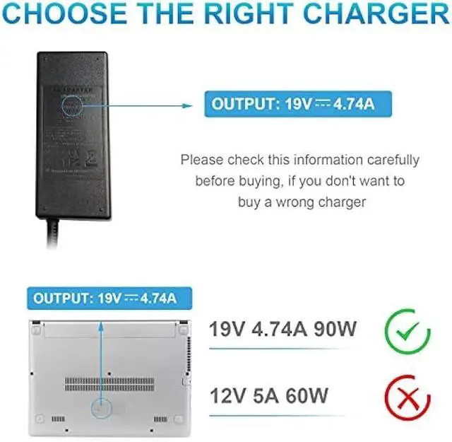 Alt view image 7 of 7 - AC Doctor INC 19V 4.74A 90W Universal AC Power Adapter Laptop Charger Replacement for Lenovo HP Toshiba ASUS IBM New 5.5x2.5mm