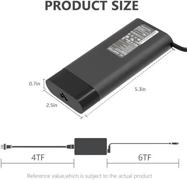 Alt view image 5 of 5 - 200W Laptop Charger Compatible with HP Victus 15 16 Omen Gaming Laptop 15 17 Zbook Fury Studio 15 17 Envy 15-FA P/N TPN-DA10 TPN-LA21 ADP-200HB B L74881-001 L15537-001 L73385-001 L00818-850