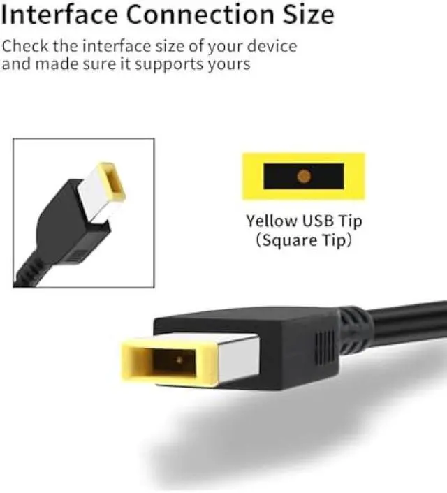 Alt view image 3 of 7 - 170W Laptop Charger Compatible with Lenovo Thinkpad Extreme Gen 6 5 4 3 2 1 P50 P51 P52 P53 P70 P71 P73 W541 W540 T540p E560p Z710 T15g T15p P16v P15v P15 P15g P16 P17 P1 20V 8.5A AC Adapter