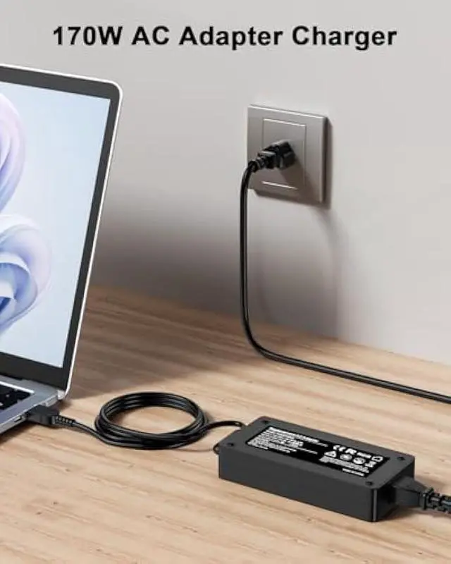 Alt view image 4 of 7 - 170W Laptop Charger Compatible with Lenovo Thinkpad Extreme Gen 6 5 4 3 2 1 P50 P51 P52 P53 P70 P71 P73 W541 W540 T540p E560p Z710 T15g T15p P16v P15v P15 P15g P16 P17 P1 20V 8.5A AC Adapter