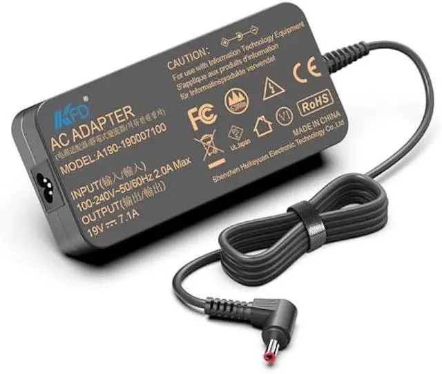 Alt view image 5 of 7 - KFD 19V 7.1A 135W Laptop Charger Power Supply for Acer Nitro 5 7 Nitro V15 Gaming Laptop AN515-51 AN515-53 A715-71G VN7-593G Acer Aspire 7 5 Predator Helios 300 G3-571 G3-572 PH317-51 Adapter Cord