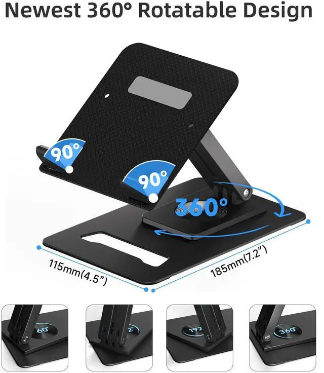 Alt view image 3 of 6 - Ingnok Adjustable Tablet Stand Holder - Portable Monitor Stand Compatible with Portable Monitor Tablet, Phone, iPad, Surface Pro,Kindle