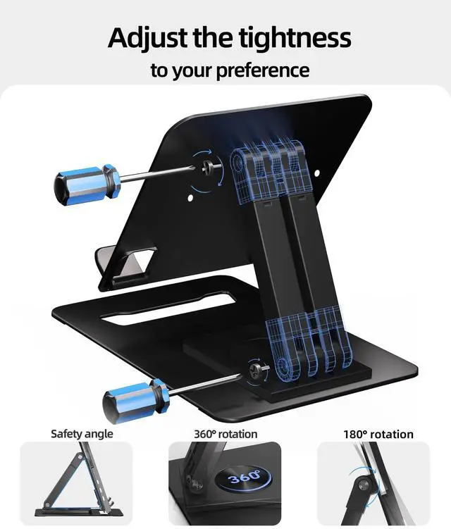 Alt view image 5 of 6 - Ingnok Adjustable Tablet Stand Holder - Portable Monitor Stand Compatible with Portable Monitor Tablet, Phone, iPad, Surface Pro,Kindle