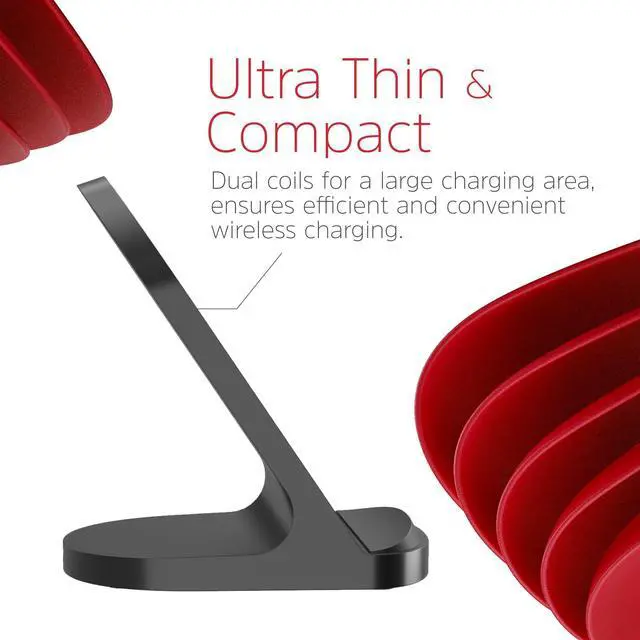 Alt view image 4 of 7 - Energizer 15W Max Wireless Charging Stand | Dual-Coil Fast Charger for Desk | 7.5W for iPhone 15/14/13/12 & 15W for Samsung/Qi Android Devices | Case-Friendly_WCP108