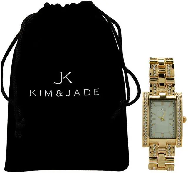 Main image of 2060L-GW Gold Stainless Steel Bracelet Watch by Kim & Jade for Women - 1 Pc Watch