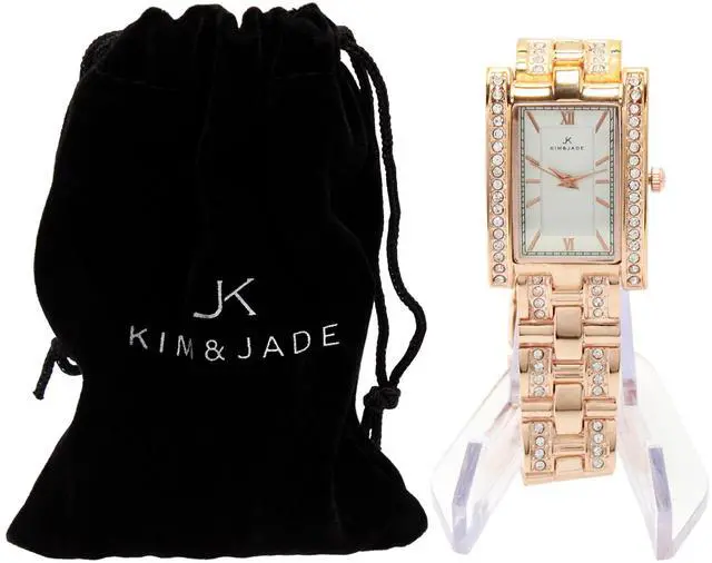 Main image of 2060L-GPW Rose Gold Stainless Steel Bracelet Watch by Kim & Jade for Women - 1 Pc Watch