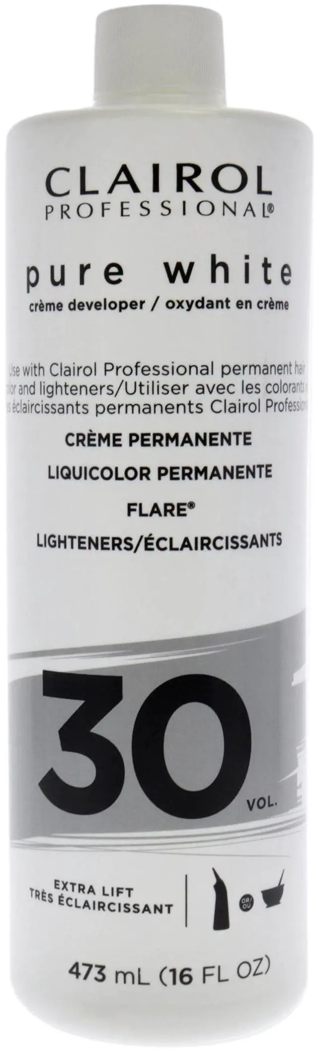 Main image of Pure White 30 Volume Creme Developer by Clairol for Unisex - 16 oz Lightener