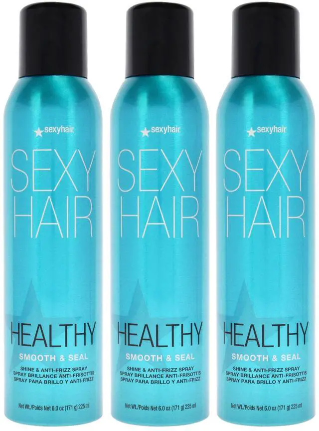 Main image of Sexy Hair Healthy Smooth and Seal Anti-Frizz Spray by Sexy Hair for Unisex - 6 oz Hair Spray - Pack of 3