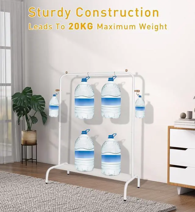 Alt view image 3 of 7 - Kids Clothing Rack - Garment Rack with Bottom Storage Shelf for Children, Small Baby, & Toddler, Clothes Organizer, Shirts, Dresser, Hat, Backpack, Bedroom, White