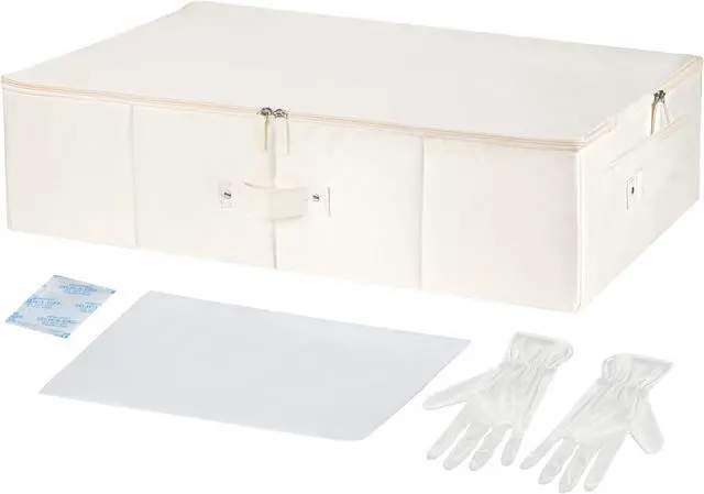 Main image of Yakucho Wedding Dress Box-Wedding Dress Preservation Box with 20 Sheets of Acid Free Tissue Paper for Storage Wedding Dress Storage Box Kit(Beige)