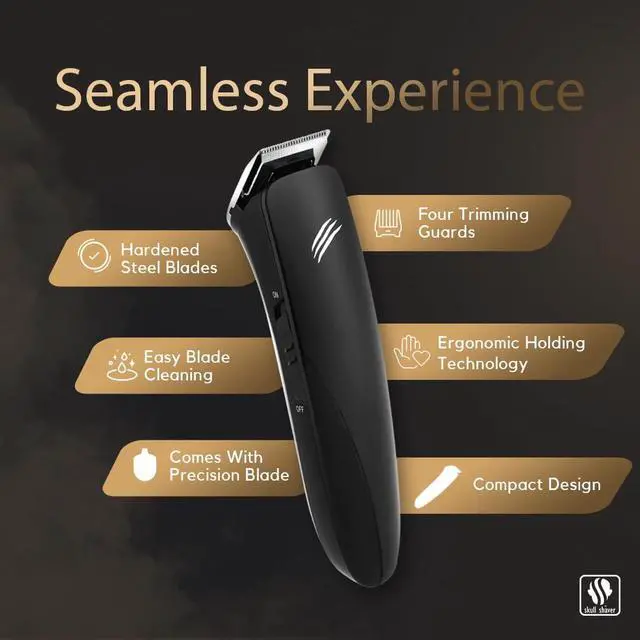 Alt view image 3 of 7 - Skull Shaver Pitbull Gold PRO Head and Face Shaver: Ultimate Grooming Kit for Men, 5-in-1 Premium Bald Head Electric Head Shaver, Wet and Dry Easy