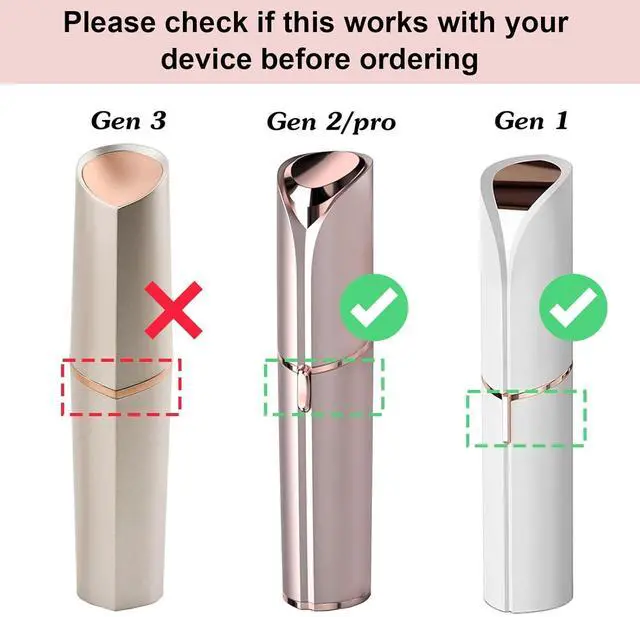 Alt view image 2 of 7 - Replacement Heads for Flawless Facial Hair Remover, Replacement Blades for Finishing Touch Flawless Hair Removal Gen 2