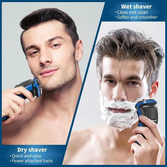 Alt view image 4 of 6 - SweetLF Electric Razor for Men, IPX7 Waterproof, Wet & Dry Shaving, Pop-up Trimmer, Type C Rechargeable, Corded & Cordless, Father's Day Gift
