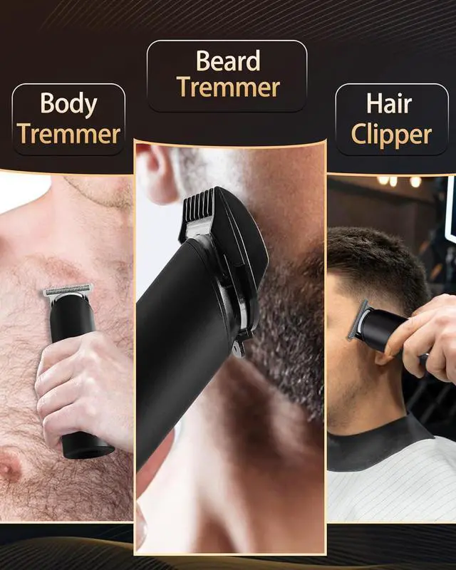 Alt view image 7 of 7 - PRITECH Beard Trimmer for Men - Rechargeable Men's Electric Trimmer & Razor, Cordless Body Groomer for Face, Neck, Groin & Manscaping, Includes Standing Charging Dock, Ideal Gift for Men, Black