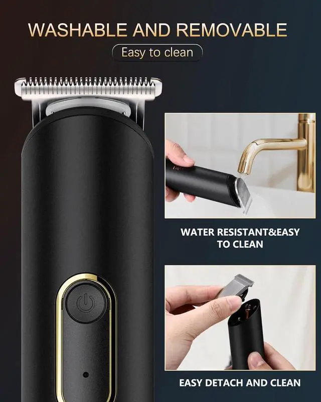Alt view image 4 of 7 - PRITECH Beard Trimmer for Men - Rechargeable Men's Electric Trimmer & Razor, Cordless Body Groomer for Face, Neck, Groin & Manscaping, Includes Standing Charging Dock, Ideal Gift for Men, Black