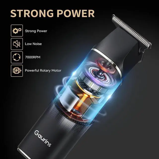 Alt view image 7 of 7 - Hair Trimmer for Men, Beard Trimmer for Men Professional, Electric Razor Shavers Zero Gapped T Blade Edgers Liners, Barber Clippers for Hair Cutting Mustache Facial with LCD Display Gifts for Men