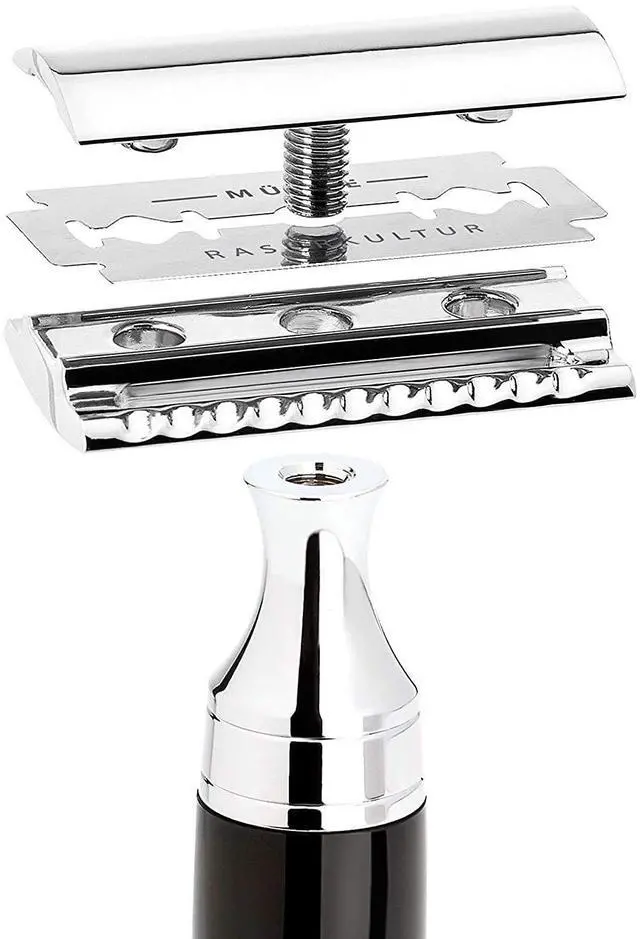 Alt view image 5 of 7 - MÜHLE TRADITIONAL R89 Double Edge Safety Razor (Closed Comb) | Perfect for Everyday Use | Barbershop Quality Close Smooth Shave | Luxury Razor for Men