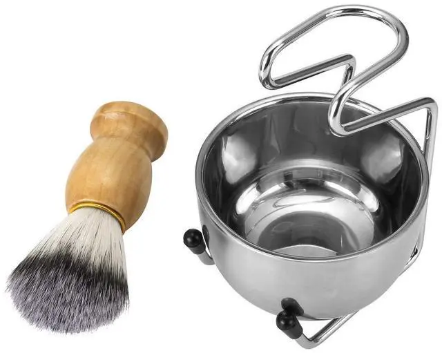Alt view image 3 of 7 - Aethland Mens Shaving Brush Set, Include 100g Shaving Soap, Soft Hair Shaving Brush Stand Stainless Steel with Bowl Kit for Men Gift Set