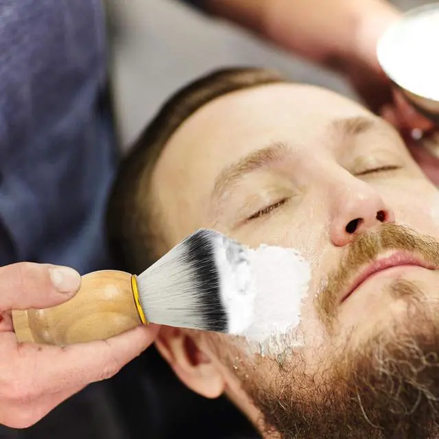 Alt view image 5 of 7 - Aethland Mens Shaving Brush Set, Include 100g Shaving Soap, Soft Hair Shaving Brush Stand Stainless Steel with Bowl Kit for Men Gift Set