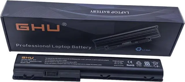 Main image of GHU New Battery 77 WH Replacement for 480385-001 486766-001 HSTNN-DB75 HSTNN-IB75 HSTNN-OB75 464059-142 Compatible with HP Battery Part # 464058-251 464059-121 464059-141 516355-001 516916-001 GA08