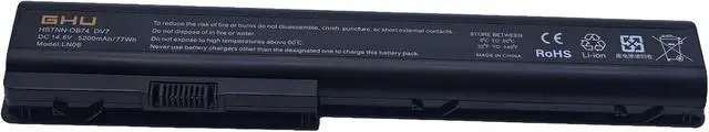 Alt view image 2 of 7 - GHU New Battery 77 WH Replacement for 480385-001 486766-001 HSTNN-DB75 HSTNN-IB75 HSTNN-OB75 464059-142 Compatible with HP Battery Part # 464058-251 464059-121 464059-141 516355-001 516916-001 GA08
