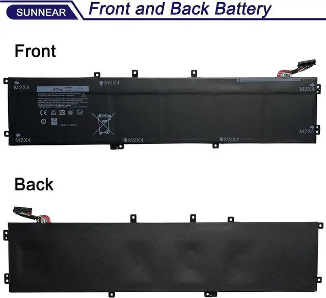 Alt view image 3 of 5 - 97Wh 6GTPY Laptop Battery Replacement for Dell XPS 15 9550 9560 9570 7590 Precision 5510 5520 5530 M5510 M5520 Inspiron 15 7500 7501 7590 7591 Vostro 7500 7590 5XJ28 GPM03 5D91C 5041C 11.4V