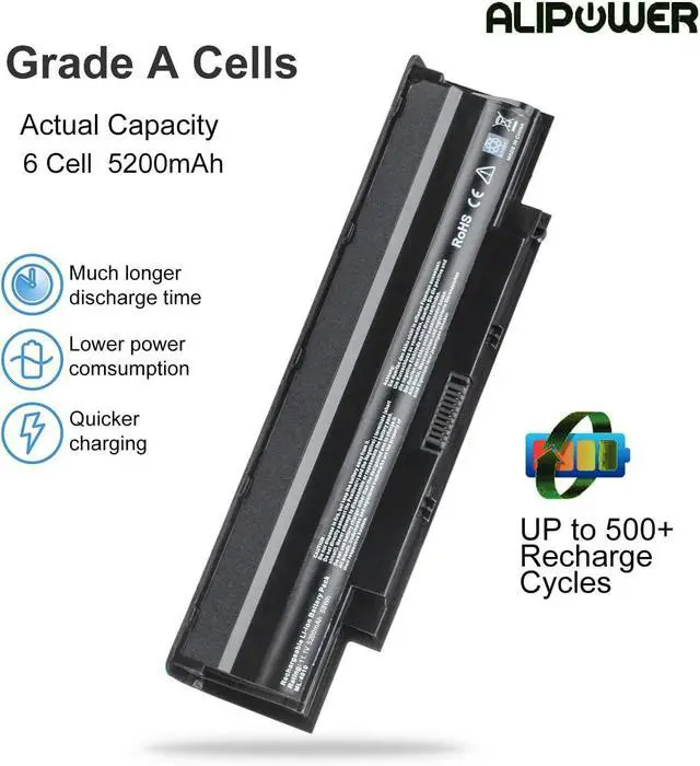 Alt view image 3 of 7 - ALIPOWER 6-Cell Laptop Battery Replacement for Compatible dell Inspiron 3520 15R N5010 N5110 N5030 N5040 N5050 17R N7010 N7110 14R N4010 N4110 M5040 Vostro 3420 3450 3550