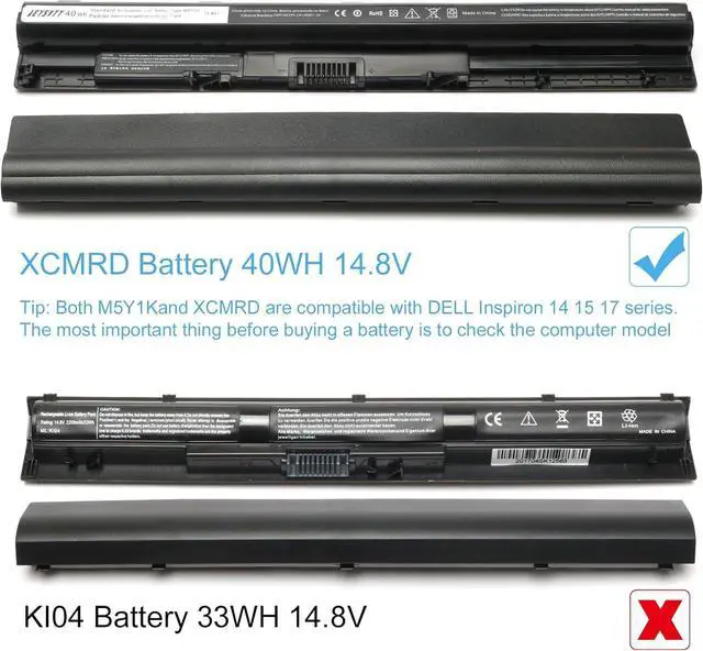 Alt view image 6 of 7 - M5Y1K 14.8V 40WH Laptop Battery Compatible for Dell Inspiron 15 3000 5000 Series 5559 5558 5555 5758 5759 3567 3551 3552 3558 3565 14 3451 3452 3458 17 5755 5756 GXVJ3 453-BBBQ WKRJ2 VN3N0
