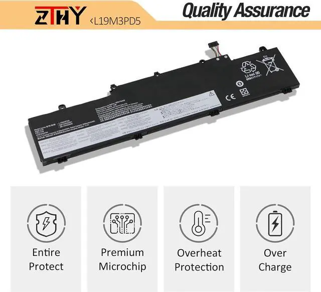 Alt view image 5 of 7 - ZTHY L19M3PD5 L19C3PD5 L19D3PD5 L19L3PD5 Laptop Battery Replacement for Lenovo ThinkPad E14 Gen 2 / E14 Gen 3 / E14 Gen 4 / E15 Gen 2 / E15 Gen 3 / E15 Gen 4 Series L20C3PD4 L20L3PD4 L20M3PD4 45Wh