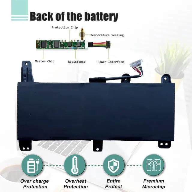 Alt view image 5 of 7 - C41N1731-2 Laptop Battery Compatible with Asus ROG Strix G17 G712 G712LU,G712LV G712LW G712LWS,G512LU G512LV G512LW G512LWS,G531GU G531GV G531GW,G532LV G532LW G532LWS,G731GU G731GV G731GW
