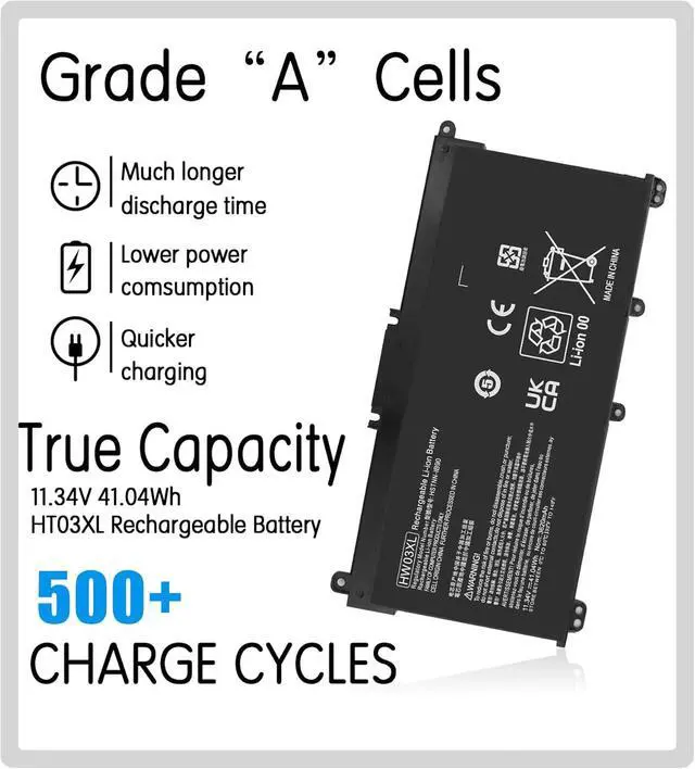 Alt view image 2 of 7 - HW03XL L97300-005 Battery Replacement hp 17 CP-XXX Laptop Battery Pavilion 15-EG 15-EH 17-CN 17-CP 15-eg0025nr 15-eg0073cl 15-eg0070wm 15-eh0050wm 17-cn0xxx 17-cn0023dx 17-cn0053cl L96887-421Batteries