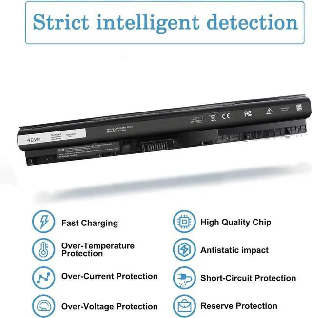 Alt view image 5 of 7 - 40Wh M5Y1K 14.8V Battery for Dell Inspiron 15 5000 3000 Series 5566 5558 5559 5552 3551 3552 3558 17 5755 5756 5758 5759 14 3451 3452 3458 3467 5458 VN3N0 MSY1K HD4J0 P63F P51F P47F P65G P52F 453-BBBR