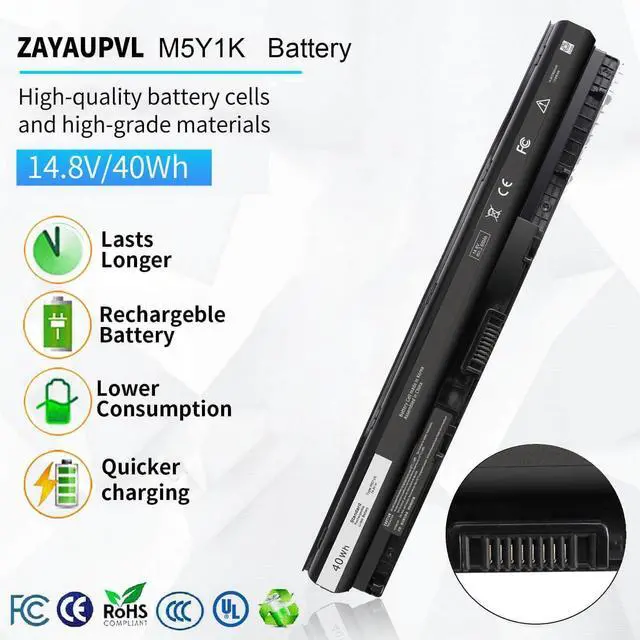Alt view image 3 of 7 - 40Wh M5Y1K 14.8V Battery for Dell Inspiron 15 5000 3000 Series 5566 5558 5559 5552 3551 3552 3558 17 5755 5756 5758 5759 14 3451 3452 3458 3467 5458 VN3N0 MSY1K HD4J0 P63F P51F P47F P65G P52F 453-BBBR