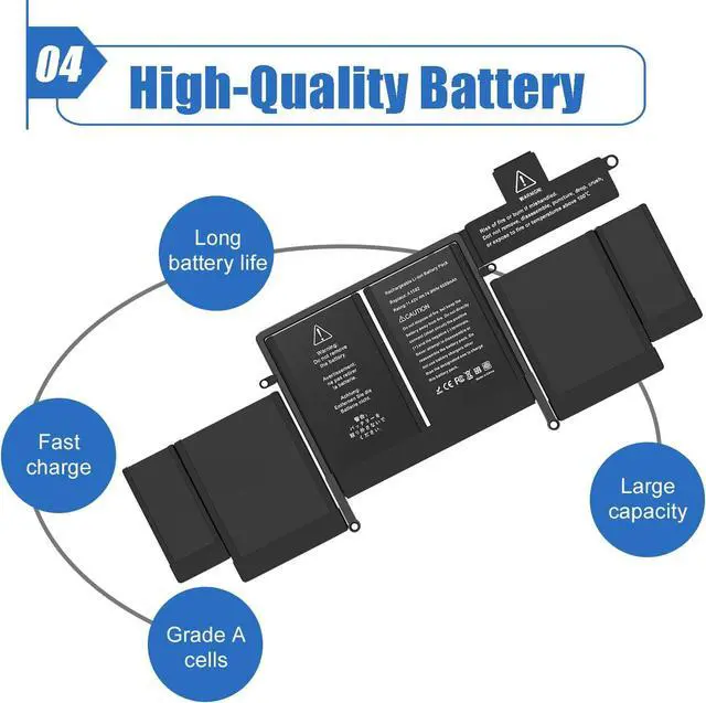 Alt view image 5 of 6 - Dentsing A1582 A1502 MacBook pro Laptop Battery Replacement for MacBook Pro 13 Inch Retina A1502 (Early 2015 Mid 2014 Late 2013) Laptop Battery A1493 A1582 [6559mAh 11.42V 74.9Wh]
