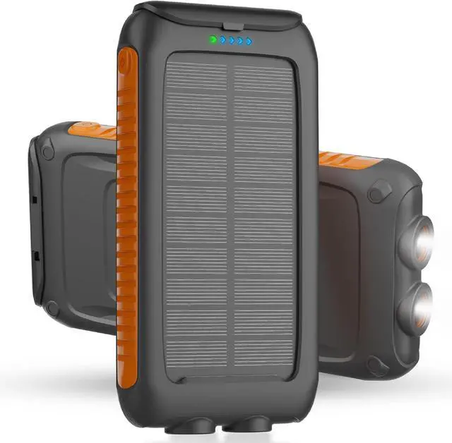 Main image of Solar Charger Power Bank 49800mAh Portable Solar Phone Charger with 2 USB-A and Type-C Interface, 15W Fast Charging for iPhone, Samsung etc. Portable Battery Charger with Dual Flashlight for Camping